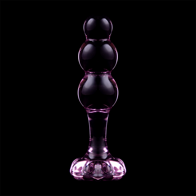 NEBULA SERIES BY IBIZA - MODELLO 1 PLUG ANALE VETRO BOROSILICATO ROSA 10.5 CM -O- 3 CM