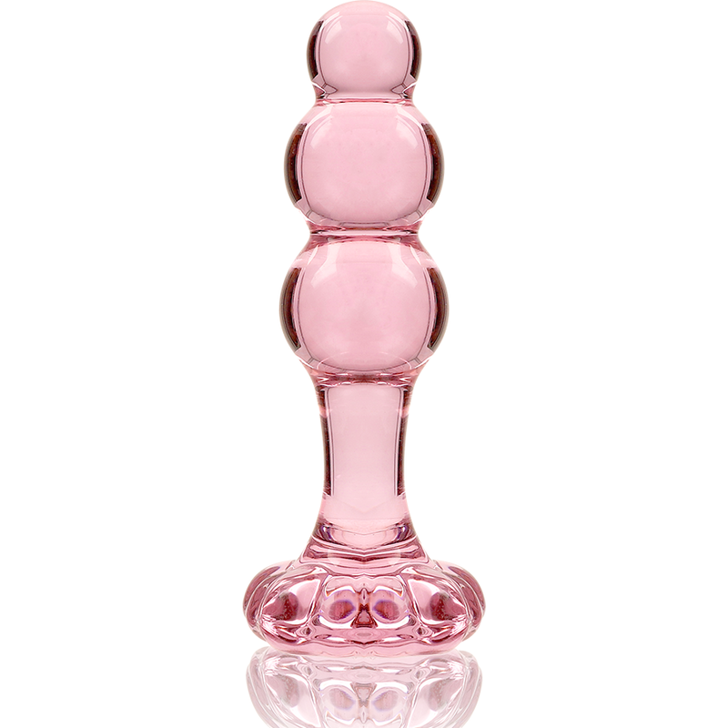 NEBULA SERIES BY IBIZA - MODELLO 1 PLUG ANALE VETRO BOROSILICATO ROSA 10.5 CM -O- 3 CM
