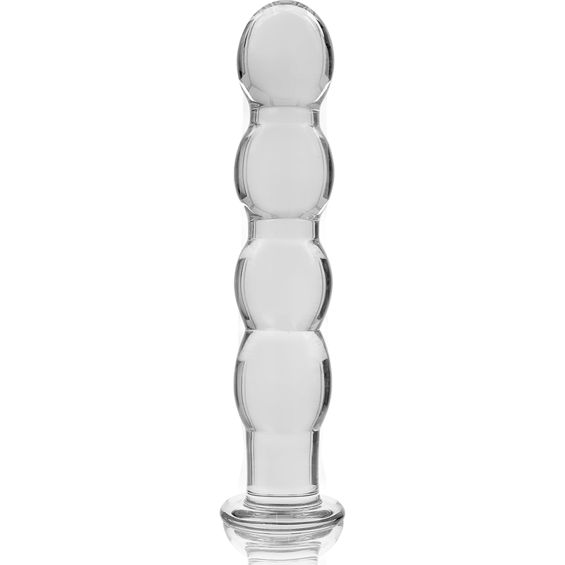 NEBULA SERIES BY IBIZA - MODELLO 10 DILDO IN VETRO BOROSILICATO TRASPARENTE 16.5 CM -O- 3.5 CM dildo