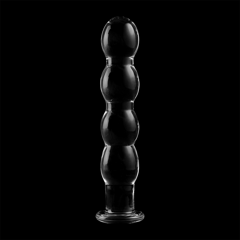 NEBULA SERIES BY IBIZA - MODELLO 10 DILDO IN VETRO BOROSILICATO TRASPARENTE 16.5 CM -O- 3.5 CM dildo