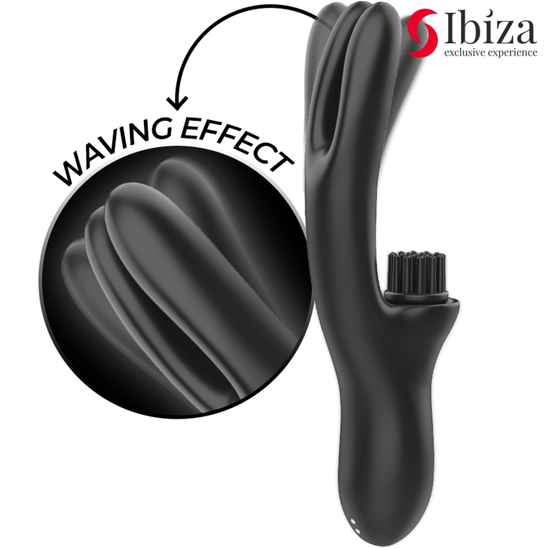 VIBRATORE CLITORIALE MULTICELLULARE E DOPPIA ONDA CON SPAZZOLA RABITT HI-TECH
