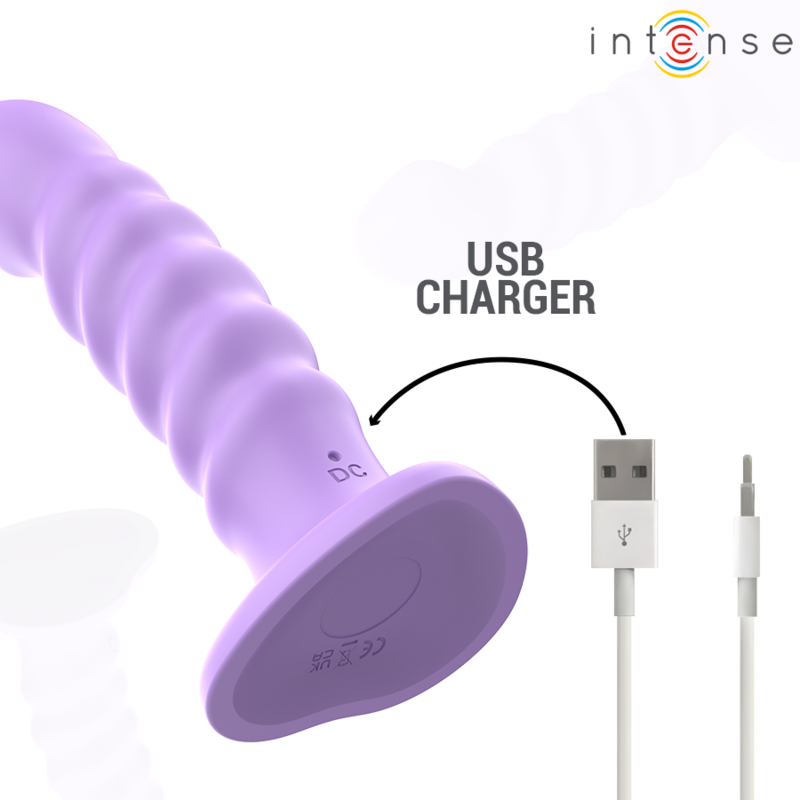 BRENDA VIBRATORE TAGLIA M DESIGN A SPIRALE 10 VIBRAZIONI TELECOMANDO VIOLA