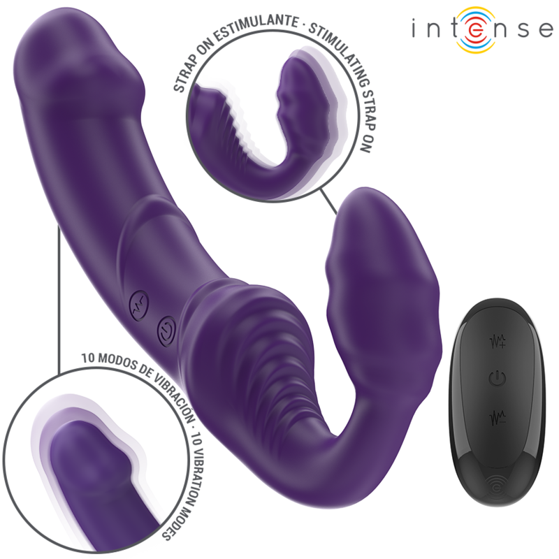JILL DOPPIO VIBRATORE 20 CM VIOLA TELECOMANDO