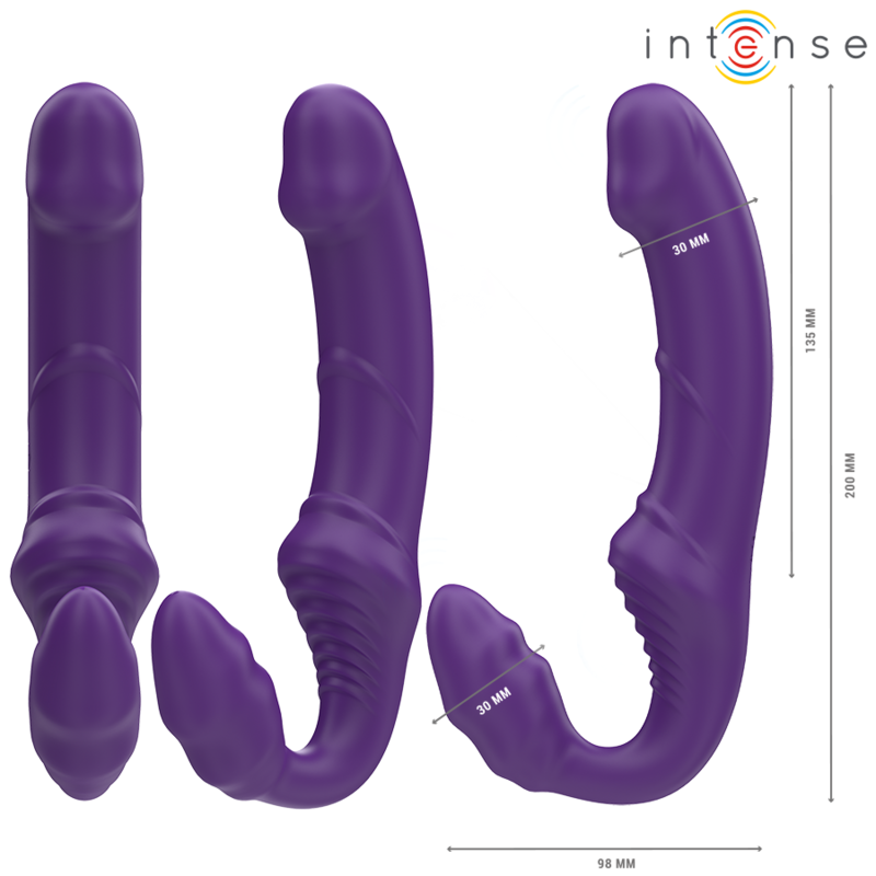 JILL DOPPIO VIBRATORE 20 CM VIOLA TELECOMANDO