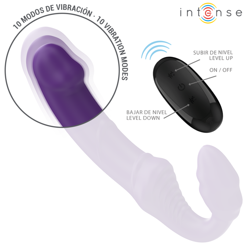 JILL DOPPIO VIBRATORE 20 CM VIOLA TELECOMANDO