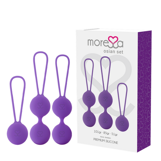 OSIAN SET PREMIUM IN SILICONE LILLA -Palline cinesi