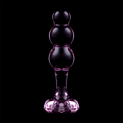 NEBULA SERIES BY IBIZA - MODELLO 1 PLUG ANALE VETRO BOROSILICATO ROSA 10.5 CM -O- 3 CM