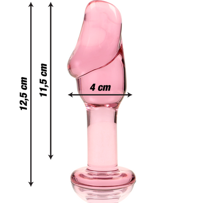 NEBULA SERIES BY IBIZA - MODELLO 4 PLUG ANALE VETRO BOROSILICATO ROSA 11 CM -O- 5 CM