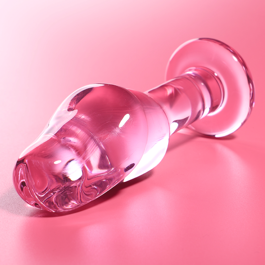 NEBULA SERIES BY IBIZA - MODELLO 4 PLUG ANALE VETRO BOROSILICATO ROSA 11 CM -O- 5 CM