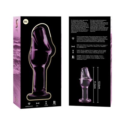 NEBULA SERIES BY IBIZA - MODELLO 4 PLUG ANALE VETRO BOROSILICATO ROSA 11 CM -O- 5 CM