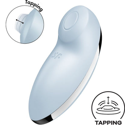 SATISFYER - TAP & CLIMAX 2 VIBRATORE E STIMOLATORE BLU