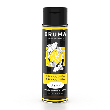 BRUMA - OLIO DA MASSAGGIO PREMIUM EFFETTO CALORE SAPORE PINA COLADA 3 IN 1 - 100 ML