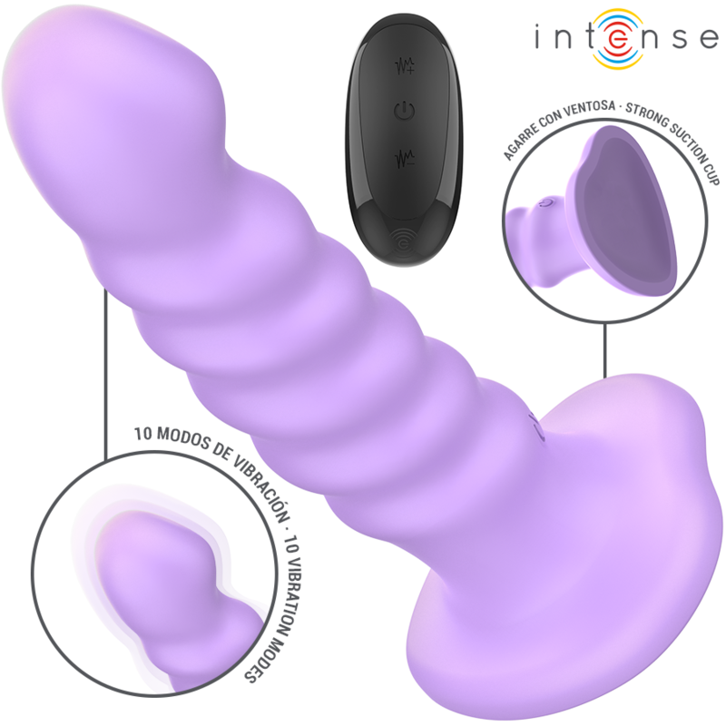 BRENDA VIBRATORE TAGLIA M DESIGN A SPIRALE 10 VIBRAZIONI TELECOMANDO VIOLA