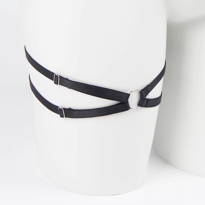 COMPLETO REGGISENO CON FIOCCO NERO REGOLABILE S/M