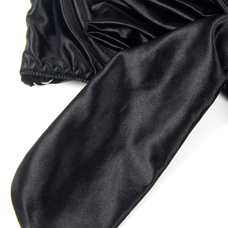 COMPLETO REGGISENO CON FIOCCO NERO REGOLABILE S/M