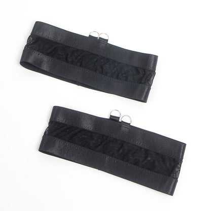 REGGISENO BONDAGE NERO CON GIARRETTIERA SET S/M