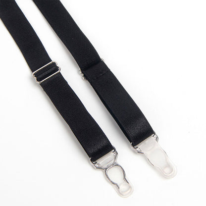 REGGISENO BONDAGE NERO CON GIARRETTIERA SET S/M