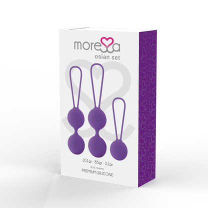 OSIAN SET PREMIUM IN SILICONE LILLA -Palline cinesi